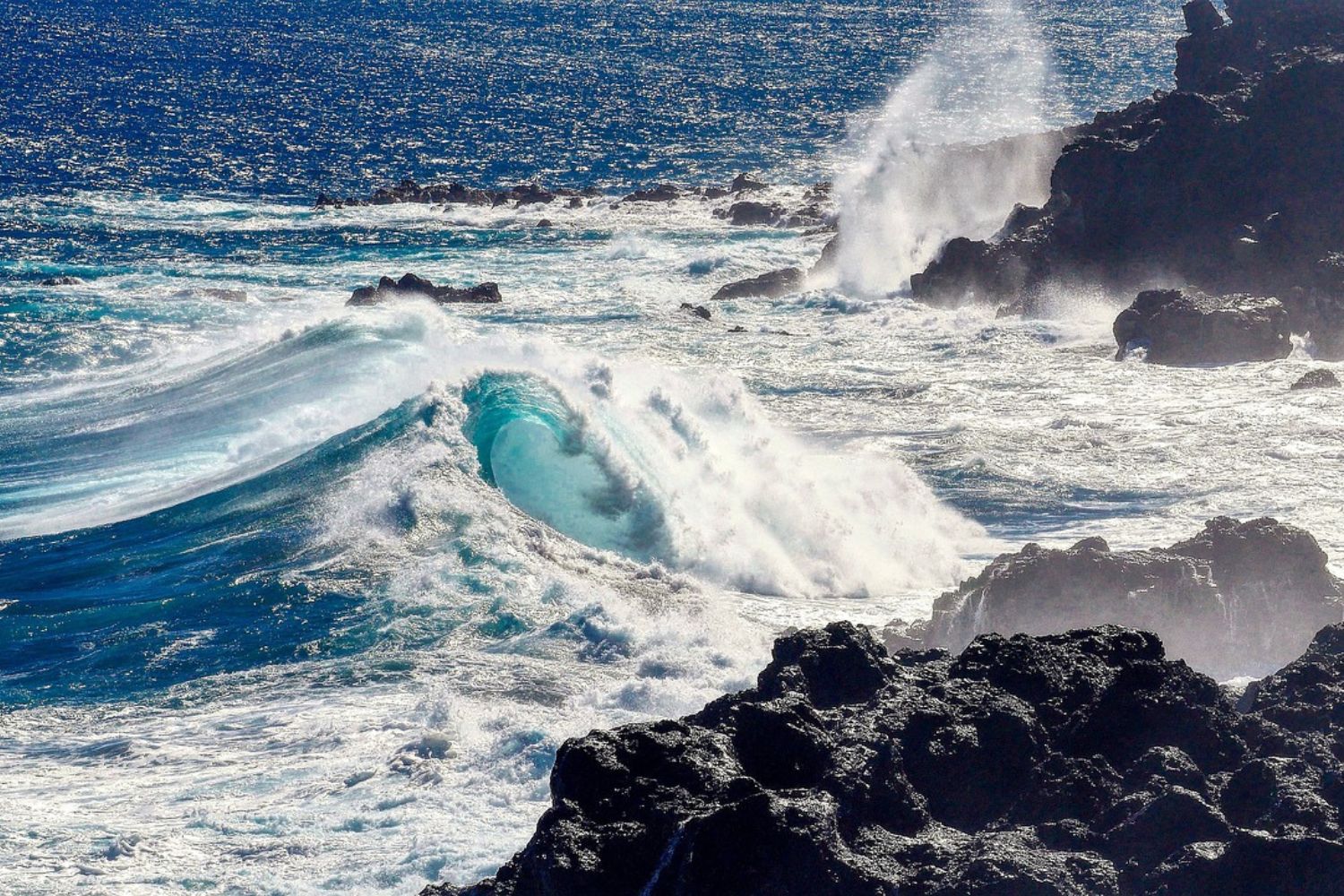 Image représentant la mer et les vagues sur l'île de la réunion